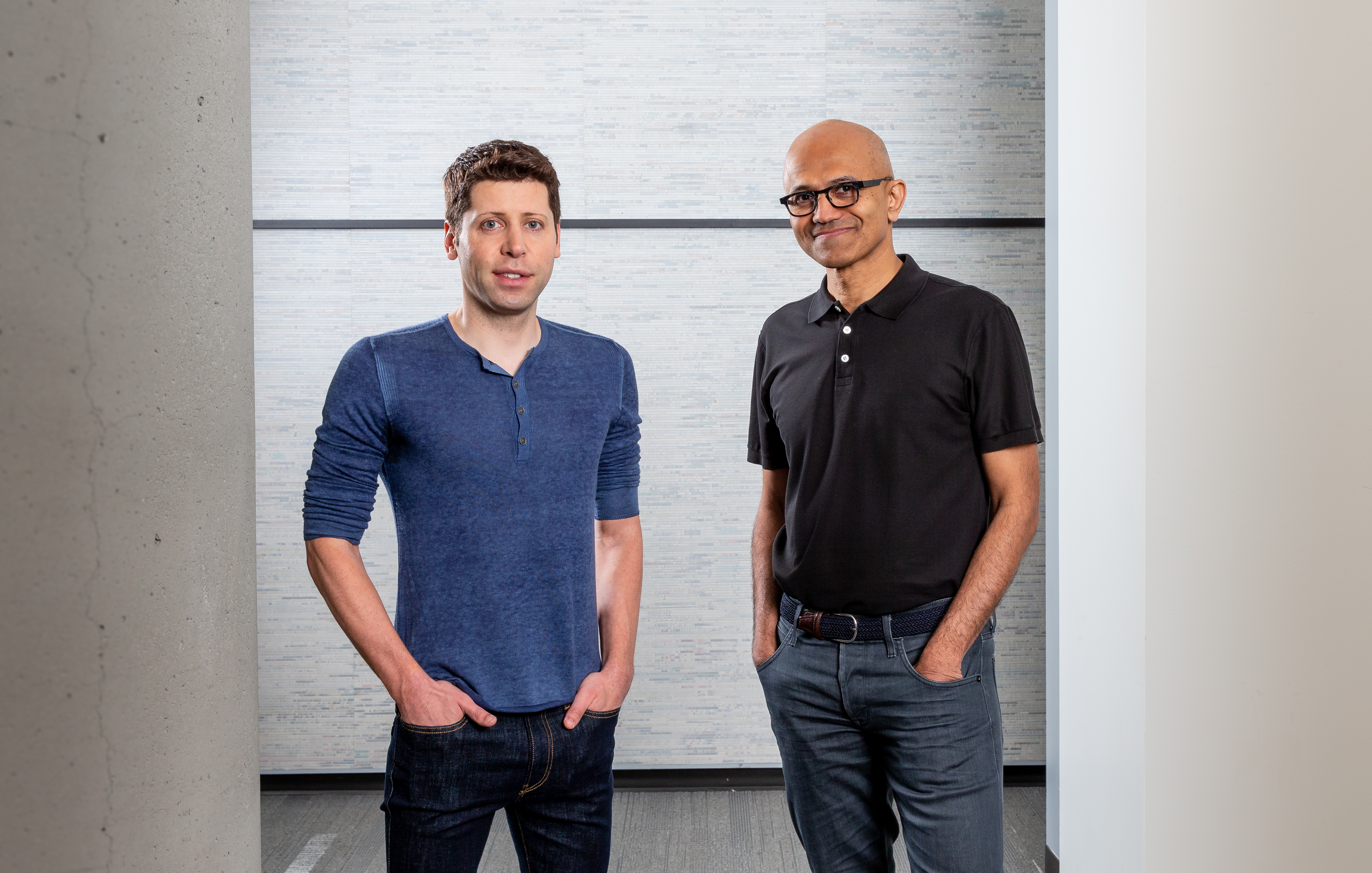 MSFT Nadella OpenAI Altman 09 official joint pic