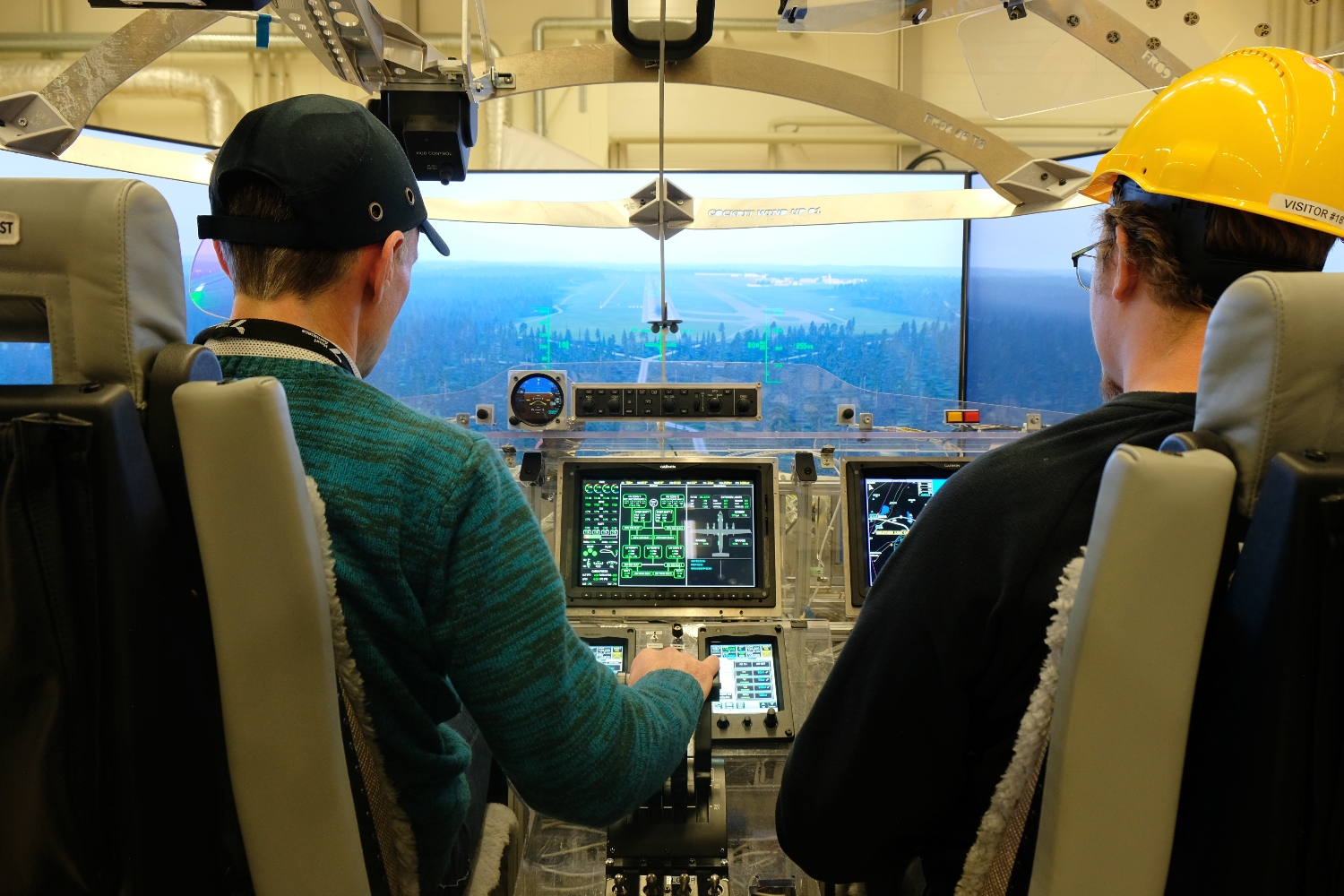 a look inside the flight simulator of heart aerospace's ES-30.