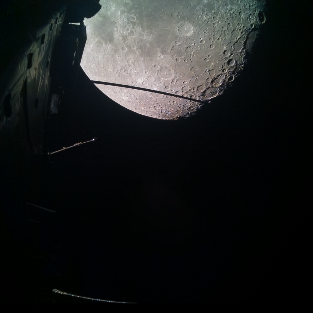 View of moon from ESA's Juice spacecraft