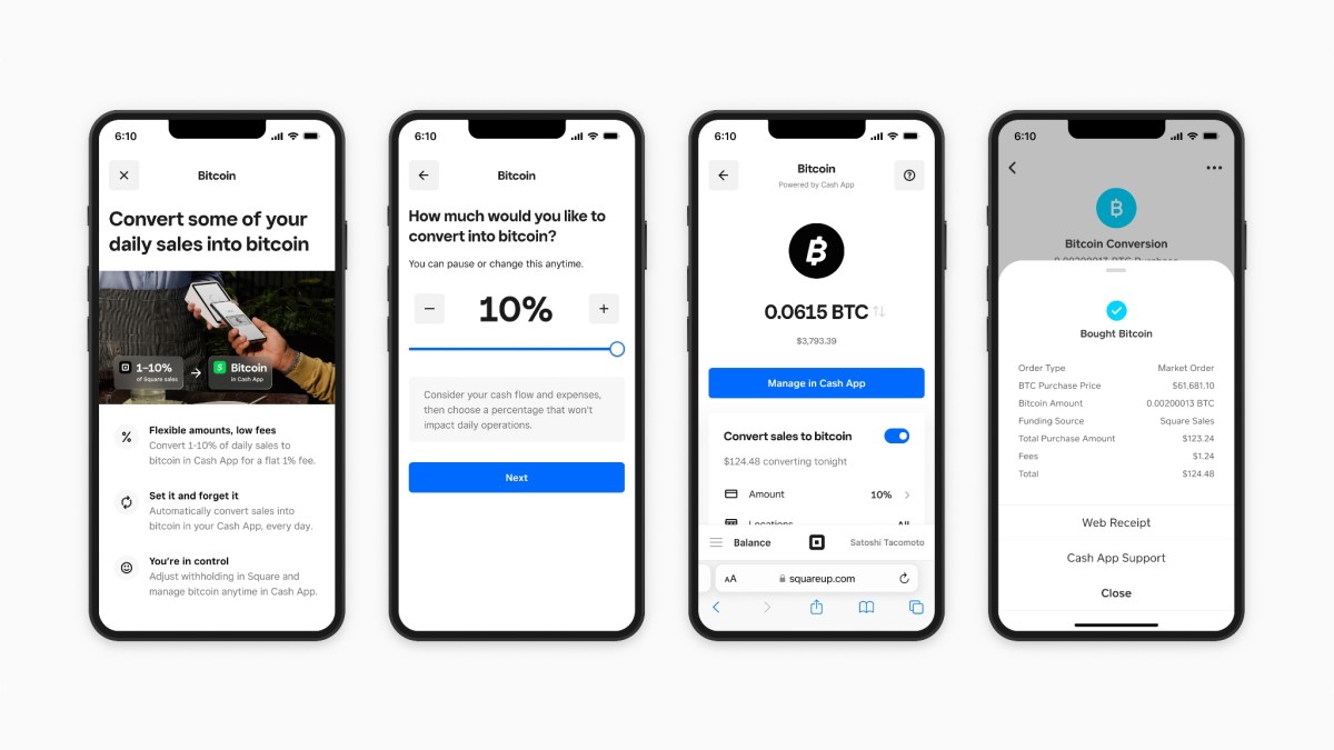 Block lets Square merchants convert a part of their daily sales to bitcoin