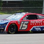 JJ Yeley (#15 Patriot Mobile Rick Ware Racing Ford) during the NASCAR Cup Series Highpoint 400 on July 23, 2023 at Pocono Raceway in Long Pond, Pennsylvania.