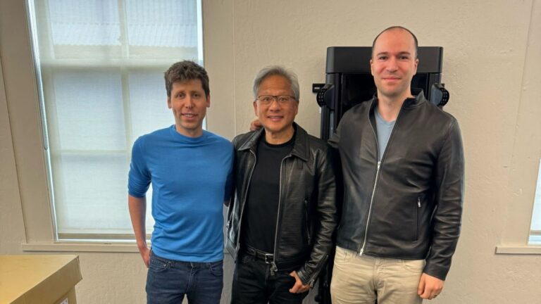 Nvidia CEO Jensen Huang personally delivers first DGX H200 to OpenAI