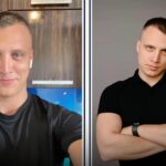 two photos of Dmitry Khoroshev, who UK and US authorities accuse of being the main leader of the LockBit ransomware gang.