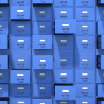 An illustration of stacks of filing cabinets