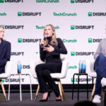 SAN FRANCISCO, CALIFORNIA - OCTOBER 28: (L-R) Erin Foster and Sara Foster, Co-Founders of Favorite Daughter, and Phil Schwarz speak onstage during TechCrunch Disrupt 2024 Day 1 at Moscone Center on October 28, 2024 in San Francisco, California. (Photo by Kimberly White/Getty Images for TechCrunch)